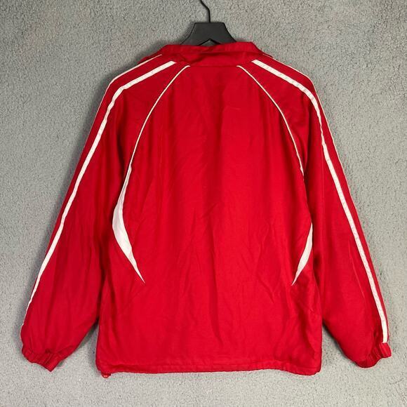 Vintage West Side Red Varsity Track Jacket Men's Size L Casual‎ Zip-Up - Picture 5 of 11
